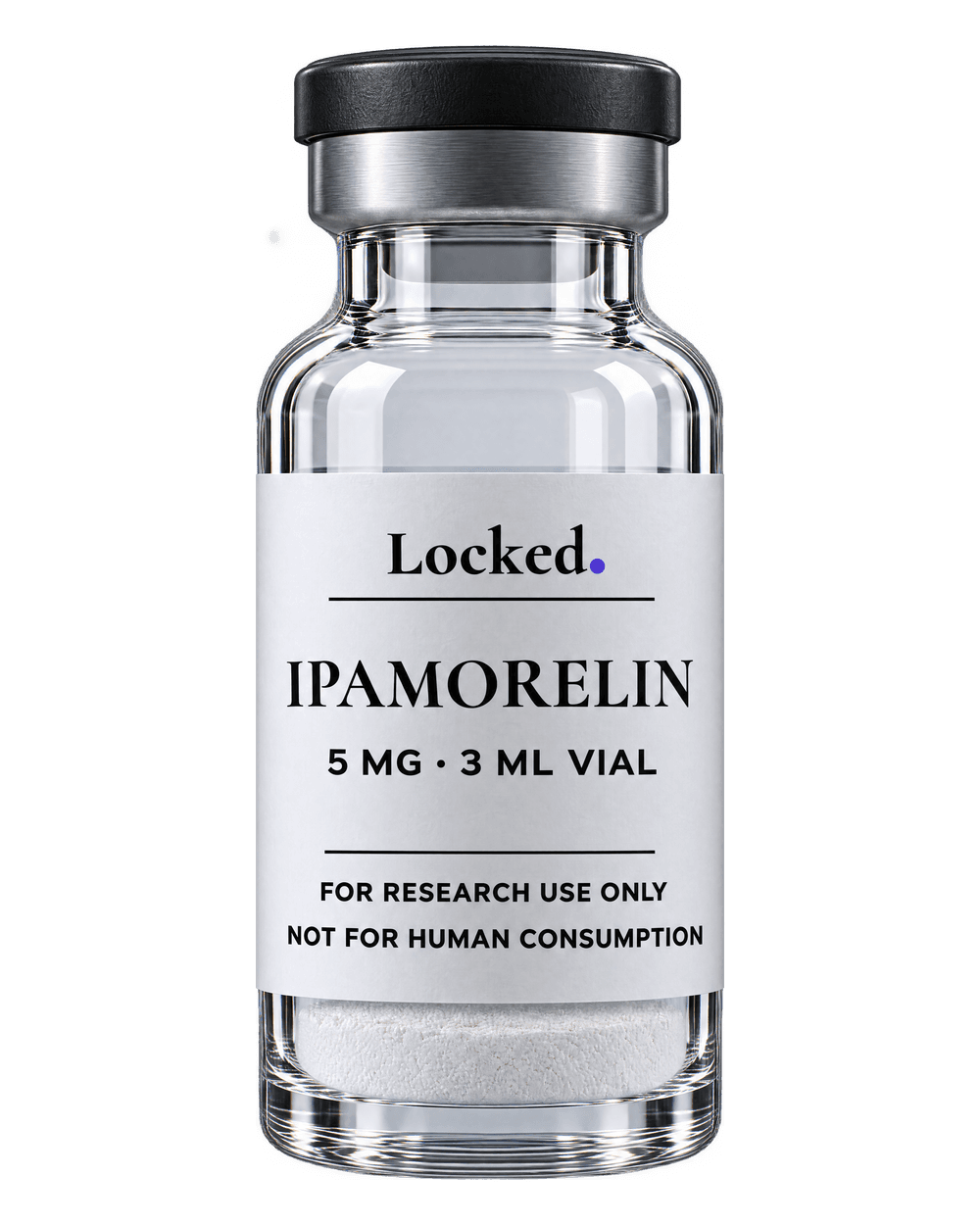 Ipamorelin in a sealed Locked vial