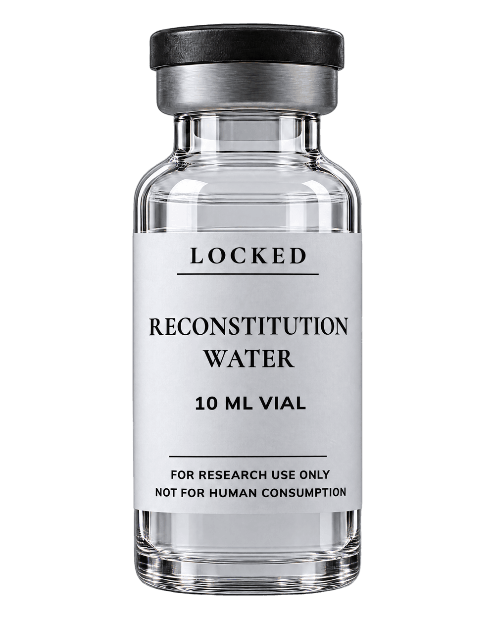 Reconstitution Water 10 mL in a sealed clear glass Locked vial